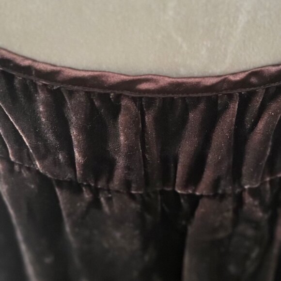 Gap Size 14 Chocolate Brown Velvet Dress, Spaghetti Straps, Low Back - Picture 7 of 9